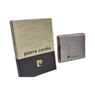 Μεταλλικη ταμπακιερα PIERRE CARDIN ασημι 9χ8x2cm 99202-100 Μεταλλικη ταμπακιερα PIERRE CARDIN ασημι 9χ8x2cm 99202-100