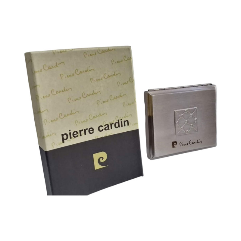 Μεταλλικη ταμπακιερα PIERRE CARDIN ασημι 9χ8x2cm 99202-100 Μεταλλικη ταμπακιερα PIERRE CARDIN ασημι 9χ8x2cm 99202-100