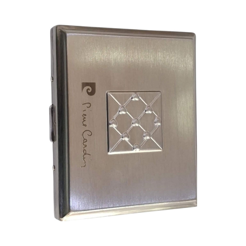 Μεταλλικη ταμπακιερα PIERRE CARDIN ασημι 9χ8x2cm 99202-100 Μεταλλικη ταμπακιερα PIERRE CARDIN ασημι 9χ8x2cm 99202-100