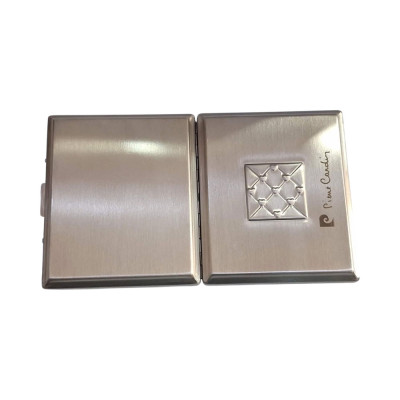 Μεταλλικη ταμπακιερα PIERRE CARDIN ασημι 9χ8x2cm 99202-100 Μεταλλικη ταμπακιερα PIERRE CARDIN ασημι 9χ8x2cm 99202-100