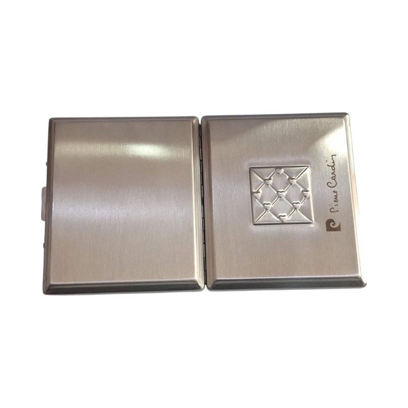 Μεταλλικη ταμπακιερα PIERRE CARDIN ασημι 9χ8x2cm 99202-100 Μεταλλικη ταμπακιερα PIERRE CARDIN ασημι 9χ8x2cm 99202-100