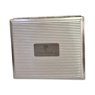 Μεταλλικη ταμπακιερα PIERRE CARDIN ασημι 9χ8x2cm 99202-300