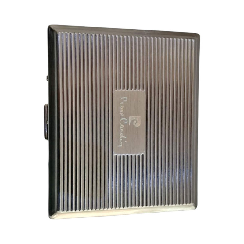 Μεταλλικη ταμπακιερα PIERRE CARDIN ασημι 9χ8x2cm 99202-300