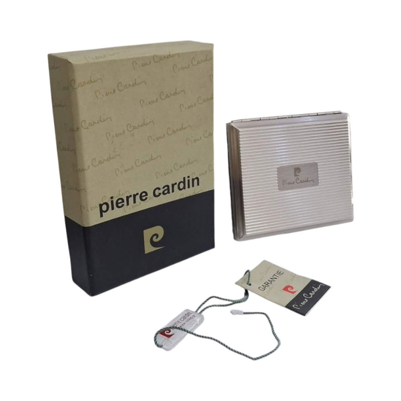 Μεταλλικη ταμπακιερα PIERRE CARDIN ασημι 9χ8x2cm 99202-300