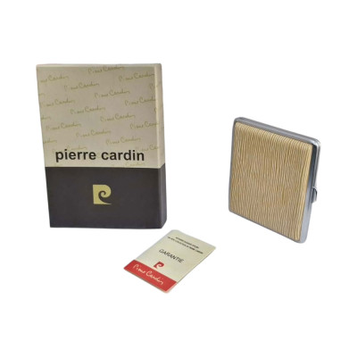 Μεταλλικη ταμπακιερα PIERRE CARDIN μπεζ χρωμα 10χ8,5x2cm 99210-160
