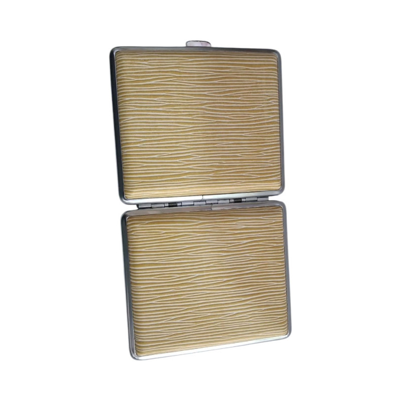 Μεταλλικη ταμπακιερα PIERRE CARDIN μπεζ χρωμα 10χ8,5x2cm 99210-160