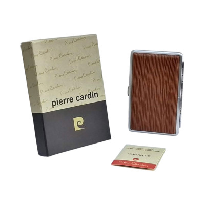 Μεταλλικη ταμπακιερα PIERRE CARDIN καφε χρωμα 10χ7x1,5cm 99211-120