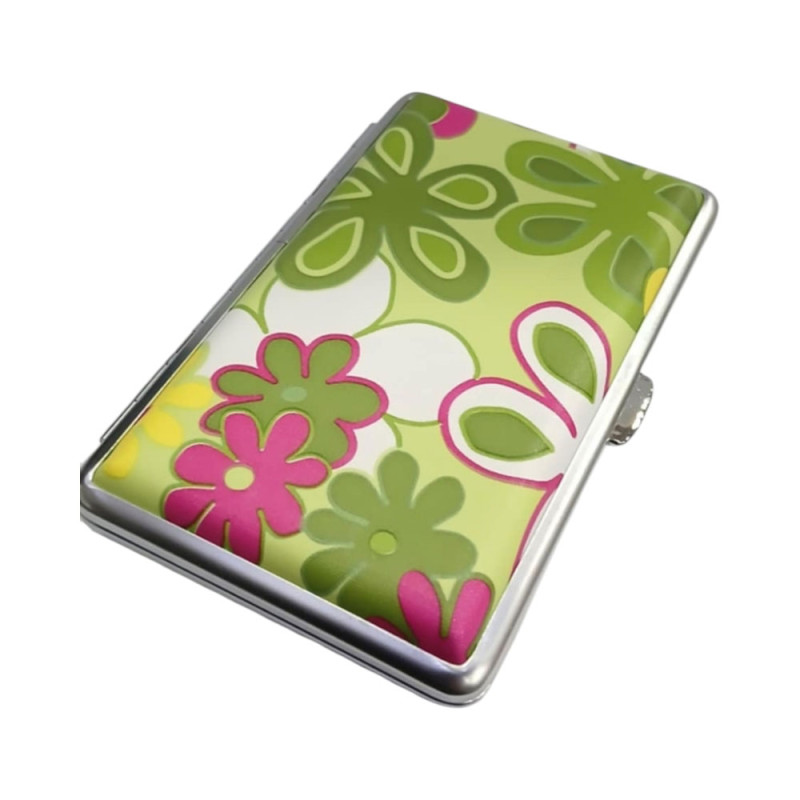 Μεταλλικη ταμπακιερα PIERRE CARDIN floral χρωμα 11χ7x2cm 99211-220 - KalliopiSilver