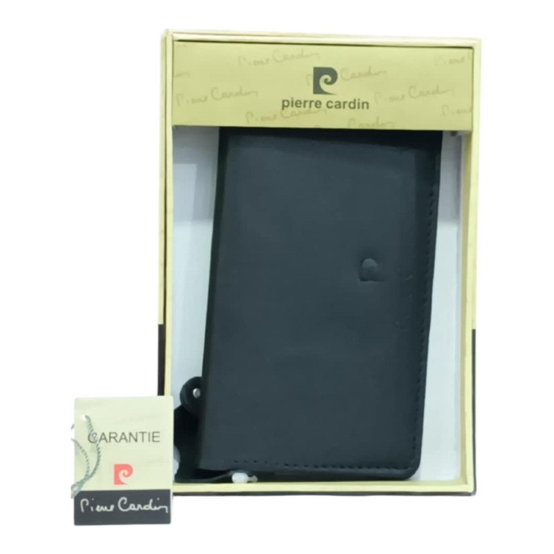 PIERRE CARDIN καπνοσακουλα απο δερμα σε μαυρο χρωμα 99402 - KalliopiSilver