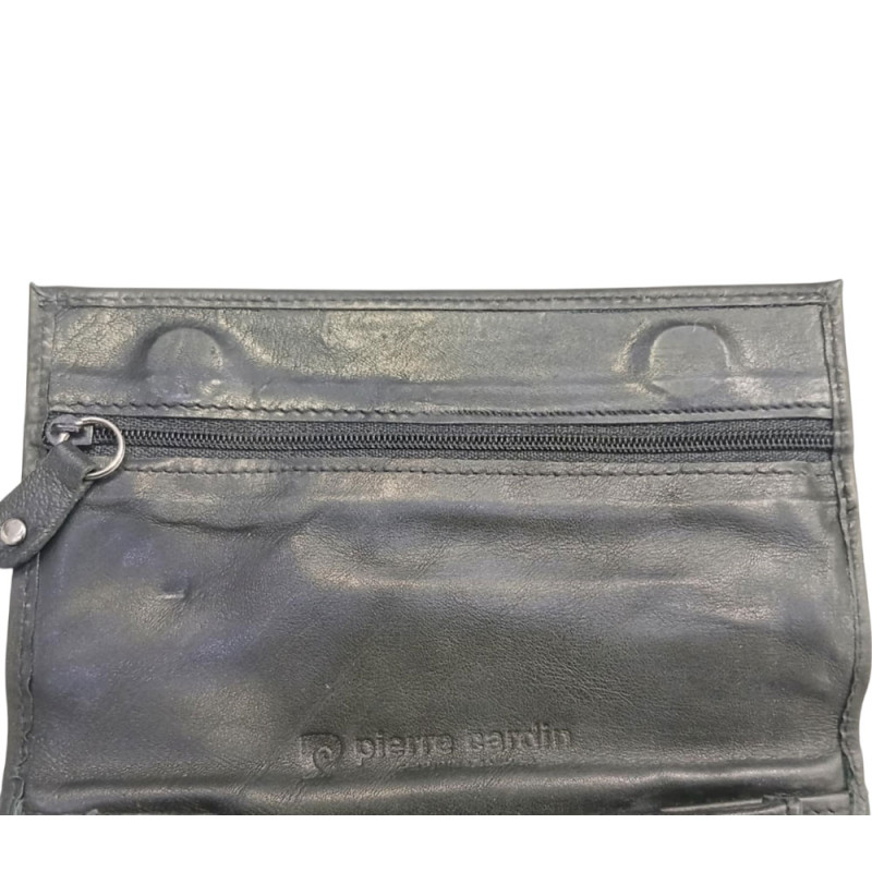 PIERRE CARDIN καπνοσακουλα απο δερμα σε μαυρο χρωμα 99403 - KalliopiSilver