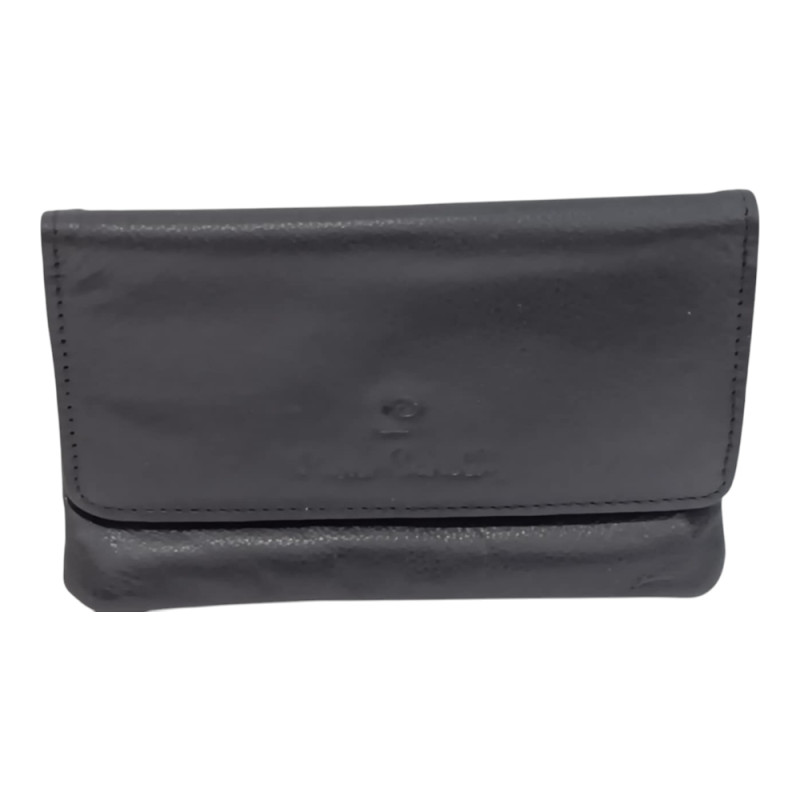 PIERRE CARDIN καπνοσακουλα απο δερμα σε μαυρο χρωμα 99404 - KalliopiSilver