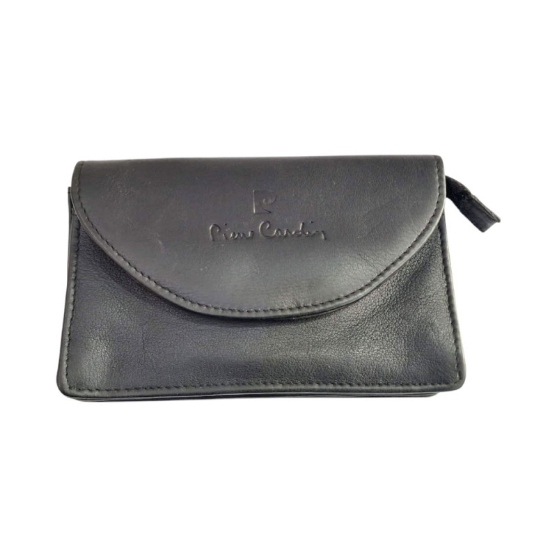 PIERRE CARDIN καπνοσακουλα απο δερμα σε μαυρο χρωμα 99409