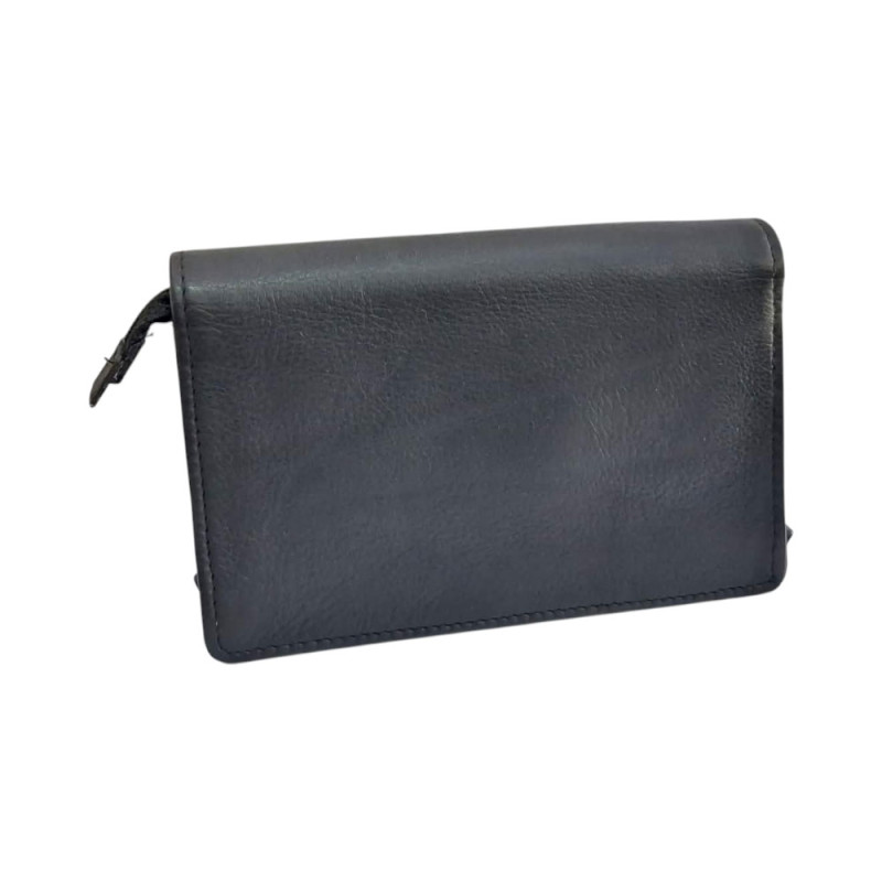 PIERRE CARDIN καπνοσακουλα απο δερμα σε μαυρο χρωμα 99409