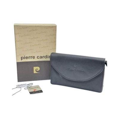 PIERRE CARDIN καπνοσακουλα απο δερμα σε μαυρο χρωμα 99409