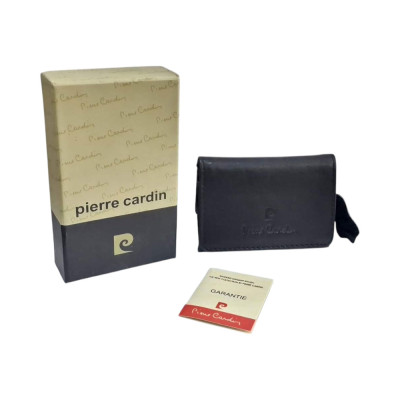 PIERRE CARDIN καπνοσακουλα απο γνησιο δερμα σε μαυρο χρωμα 99410