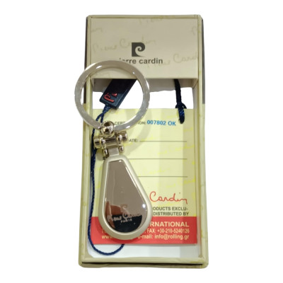 Μεταλλικο Μπρελοκ PIERRE CARDIN οβαλ ασημι 2,5χ9cm 99900-520 - KalliopiSilver