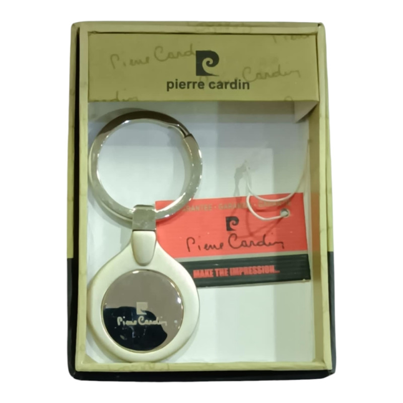 Μεταλλικο Μπρελοκ PIERRE CARDIN στρογγυλο ασημι 4χ8cm 99900 - KalliopiSilver