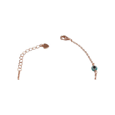 Γυναικείο βραχιόλι ασήμι 925 Prince silvero rose gold με 3 ματακια 9A-BR211-2Q - KalliopiSilver