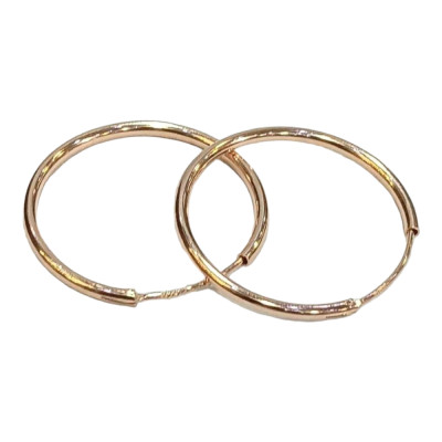 Ασημένια σκουλαρίκια Prince silvero Ροζ χρυσο κρικοι 2mmx30mm - KalliopiSilver