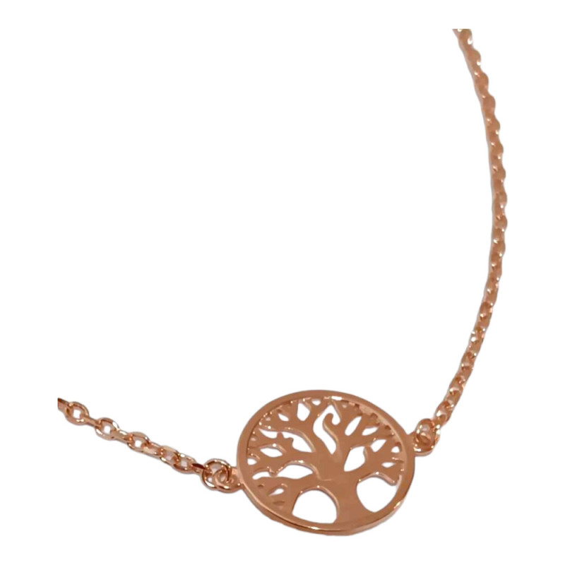Γυναικειο ασημενιο βραχιολι Prince Silvero Rose gold δεντρο ζωης - KalliopiSilver