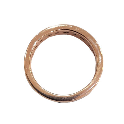 Γυναικειο ασημενιο δαχτυλιδι  prince silvero rose gold βερα με μαυρα ζιργκον 9a-rg021-2 - KalliopiSilver