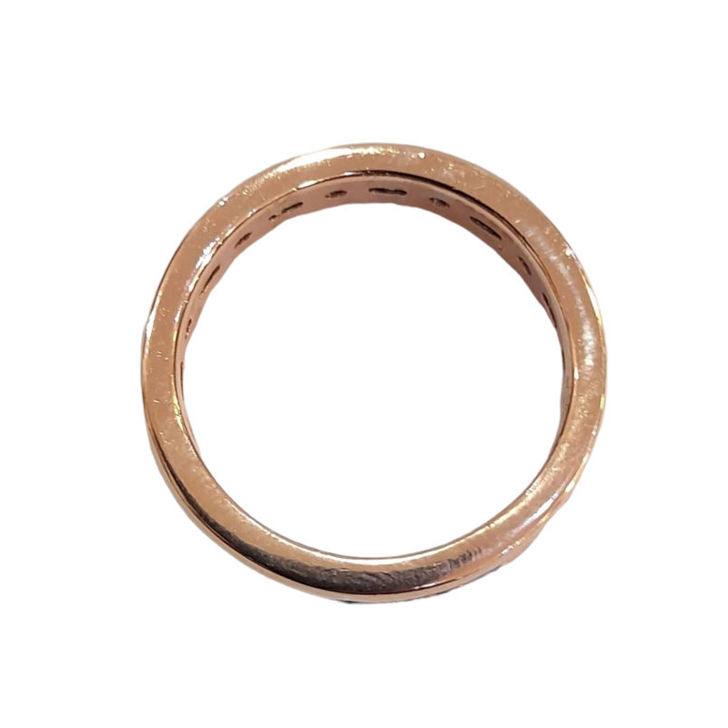 Γυναικειο ασημενιο δαχτυλιδι  prince silvero rose gold βερα με μαυρα ζιργκον 9a-rg021-2 - KalliopiSilver