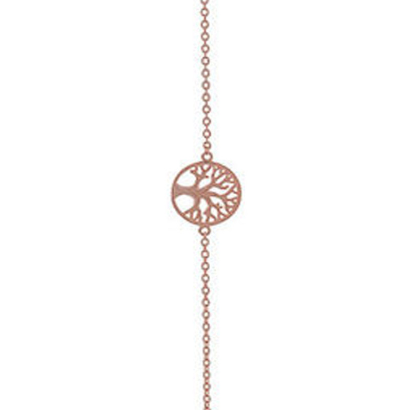 Γυναικειο ασημενιο βραχιολι Prince Silvero Rose gold δεντρο ζωης - KalliopiSilver