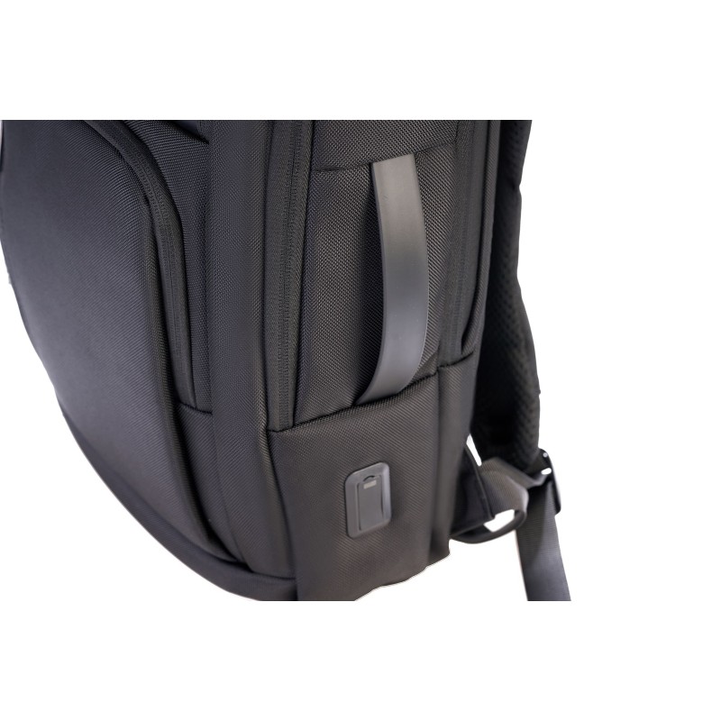 Ανδρικό Backpack Πλατης Pierre Cardin μαυρο με Θύρα USB ALAN05-4455-BLACK - KalliopiSilver Ανδρικό Backpack Πλατης Pierre Cardin μαυρο με Θύρα USB ALAN05-4455-BLACK - KalliopiSilver