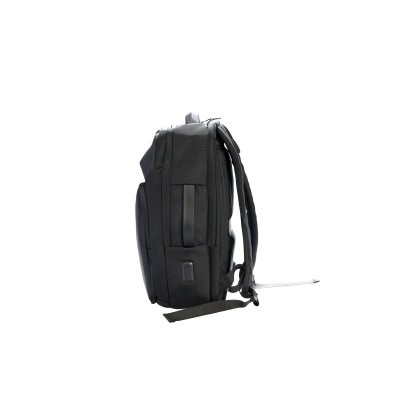 Ανδρικό Backpack Πλατης Pierre Cardin μαυρο με Θύρα USB ALAN05-4456-BLACK