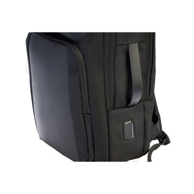 Ανδρικό Backpack Πλατης Pierre Cardin Μαυρο Γκρι με Θύρα USB ALAN05-4456-GRIGIO
