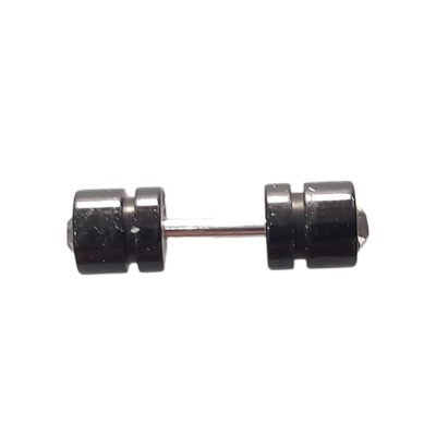 BD JEWELERY Piercing ατσαλι 316L σκουλαρίκια μπάρα σχεδιο βαρακι μαυρο 1,5cm BD-1055