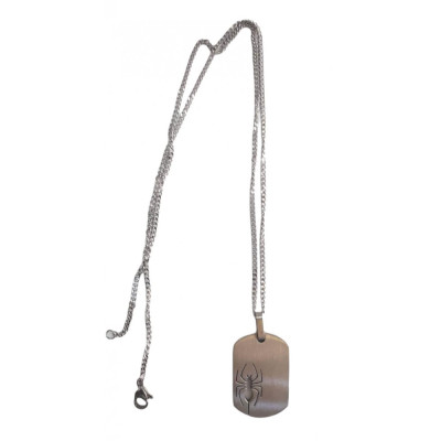 BD JEWELERY Ανδρικο κολιε ταυτοτητα από ατσαλι σχεδιο αραχνη 2χ3,5cm αλυσιδα 50cm BD JEWELERY Ανδρικο κολιε ταυτοτητα από ατσαλι σχεδιο αραχνη 2χ3,5cm αλυσιδα 50cm