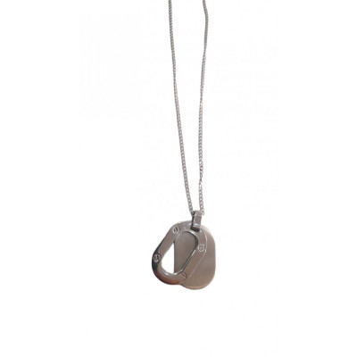 BD JEWELERY Ανδρικο κολιε ταυτοτητα από ατσαλι 2χ3cm αλυσιδα 50cm