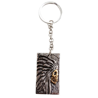 BD JEWELERY Μπρελοκ από ατσαλι ασημι χρυσο ΙΝΔΙΑΝΟΣ 3χ12cm BSP1443