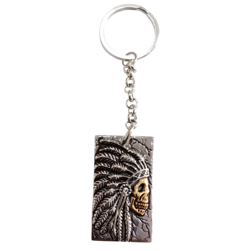 BD JEWELERY Μπρελοκ από ατσαλι ασημι χρυσο ΙΝΔΙΑΝΟΣ 3χ12cm BSP1443 - KalliopiSilver