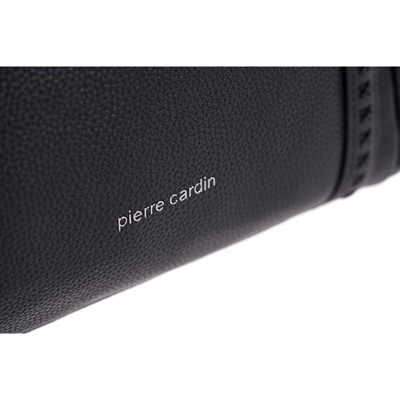 Τσάντα Ώμου Pierre Cardin Μαύρη Eco Leather με Ρυθμιζόμενα Χερούλια & Αποσπώμενο Ιμάντα CH06-1281-black