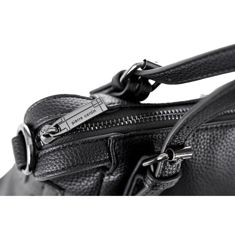 Τσάντα Ώμου Pierre Cardin Μαύρη Eco Leather με Ρυθμιζόμενα Χερούλια & Αποσπώμενο Ιμάντα CH06-1281-black
