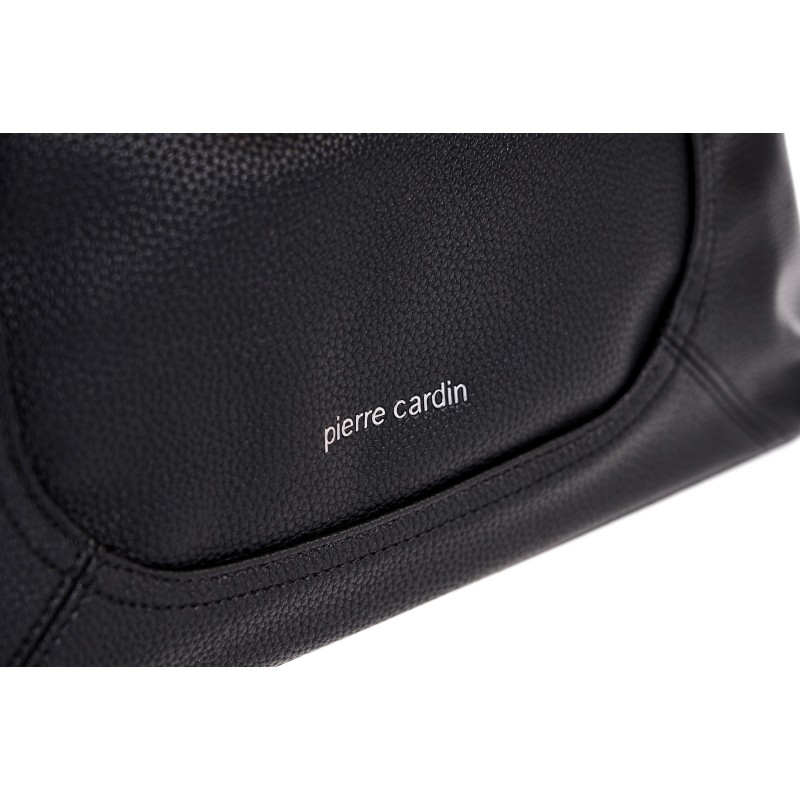 Τσάντα Ώμου Pierre Cardin Μαύρη Eco Leather με Ιμάντα Ώμου CH06-9751-black