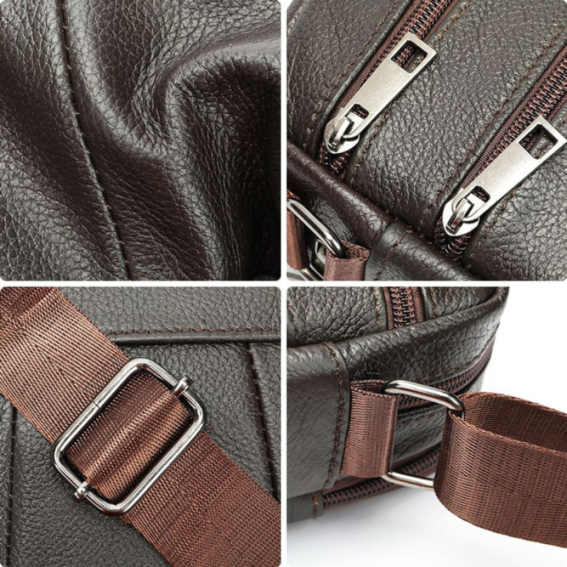 Δερμάτινο τσαντάκι ώμου καφε Cardinal 7705 coffee - KalliopiSilver