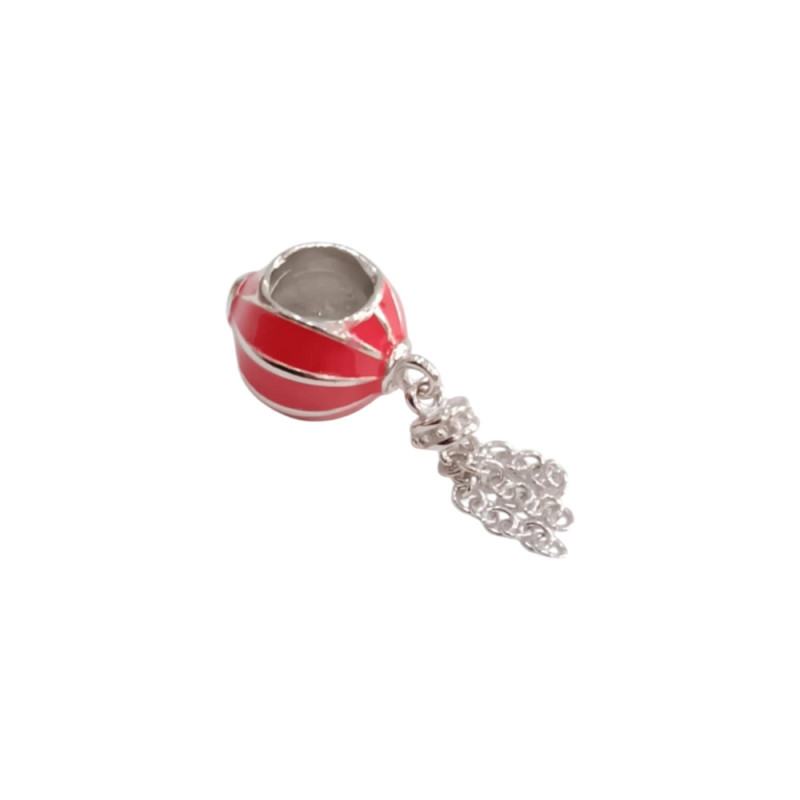 Kalliopisilver Ασημενιο 925 Σύμβολο charm κοκκκινο αεροστατο με σμαλτο D015-RED - KalliopiSilver