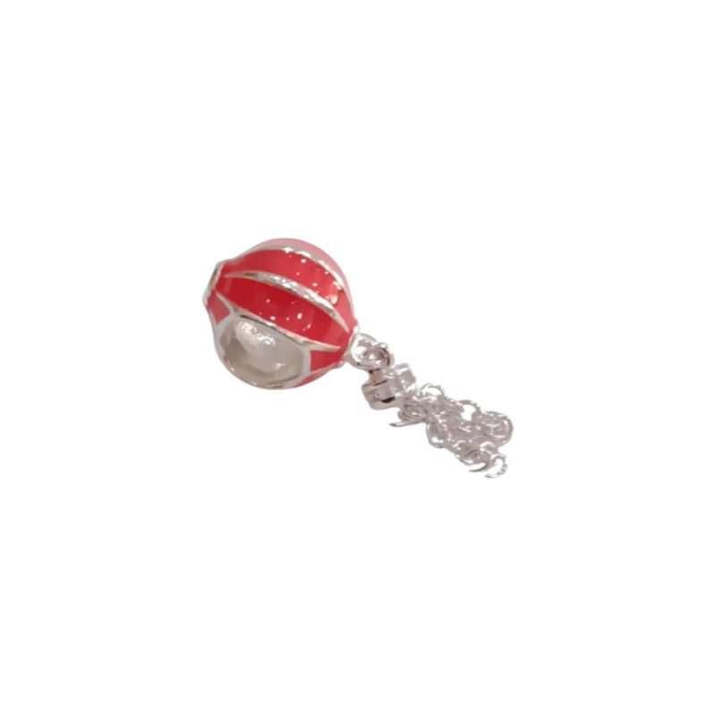 Kalliopisilver Ασημενιο 925 Σύμβολο charm κοκκκινο αεροστατο με σμαλτο D015-RED - KalliopiSilver