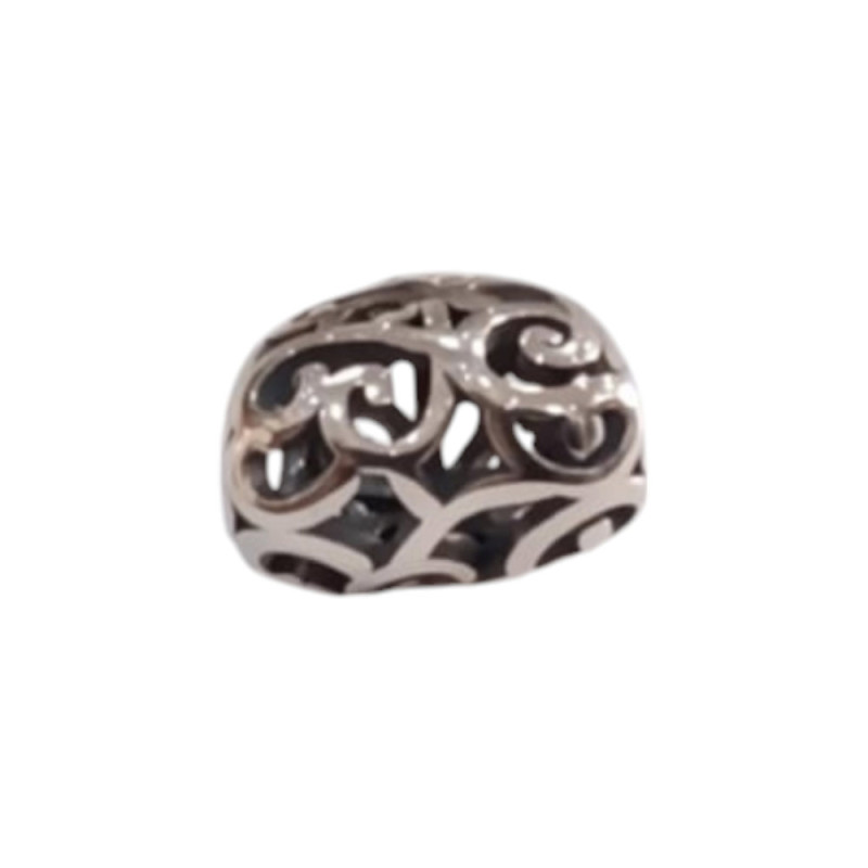 Kalliopisilver Σύμβολο charm Καρδιά Διατρητή από Ασήμι 925 D044 - KalliopiSilver