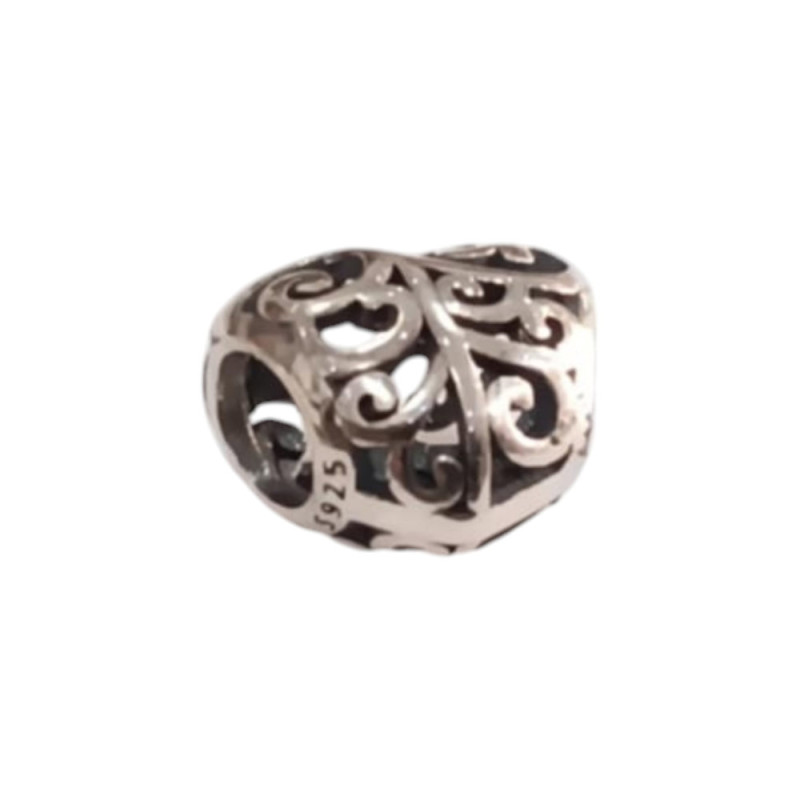 Kalliopisilver Σύμβολο charm Καρδιά Διατρητή από Ασήμι 925 D044 - KalliopiSilver