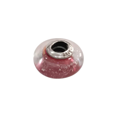 Kalliopisilver Ασημενιο 925 Σύμβολο charm με κοκκινο λευκο Γυαλί Murano D173