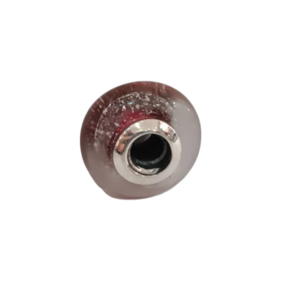 Kalliopisilver Ασημενιο 925 Σύμβολο charm με κοκκινο λευκο Γυαλί Murano D173 - KalliopiSilver