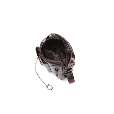 Δερμάτινο τσαντάκι ώμου Bull Captain DJB039 καφε - KalliopiSilver