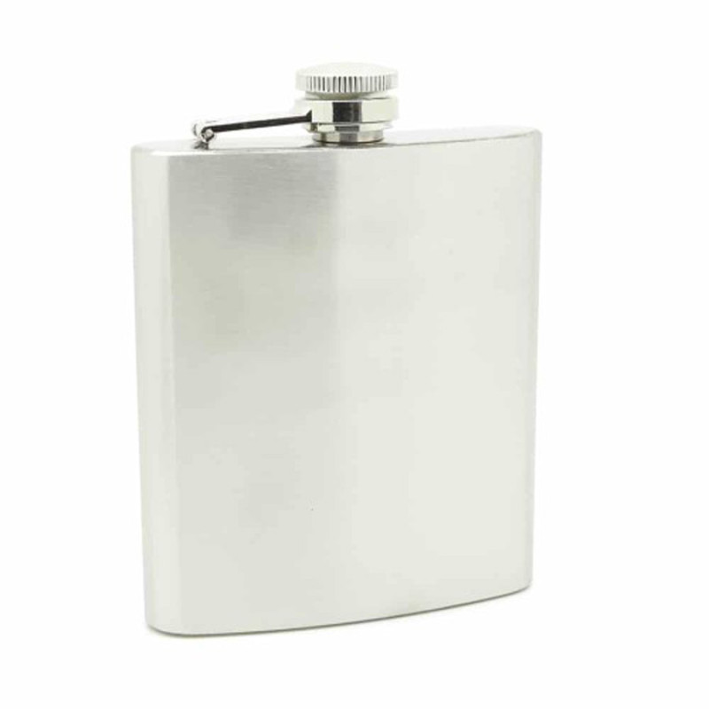 Φλασκί 7oz ανοξειδωτο ατσαλι ασημι  2χ10χ12cm FL-0040 - KalliopiSilver