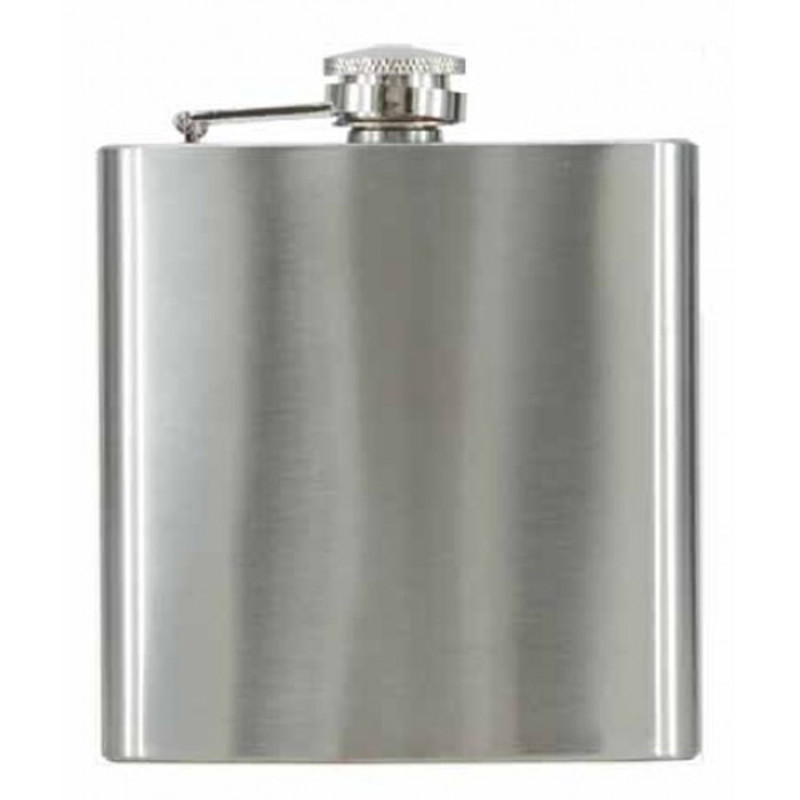 Φλασκί 6oz ανοξειδωτο ατσαλι ασημι  2χ10χ11cm FL-18201 - KalliopiSilver