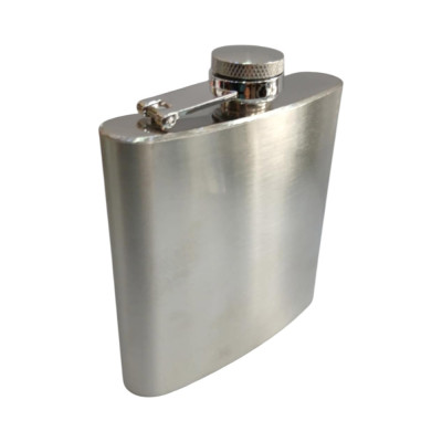 Φλασκί 6oz ανοξειδωτο ατσαλι ασημι  2χ10χ11cm FL-18201 - KalliopiSilver