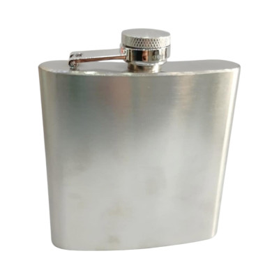 Φλασκί 6oz ανοξειδωτο ατσαλι ασημι  2χ10χ11cm FL-18201 - KalliopiSilver